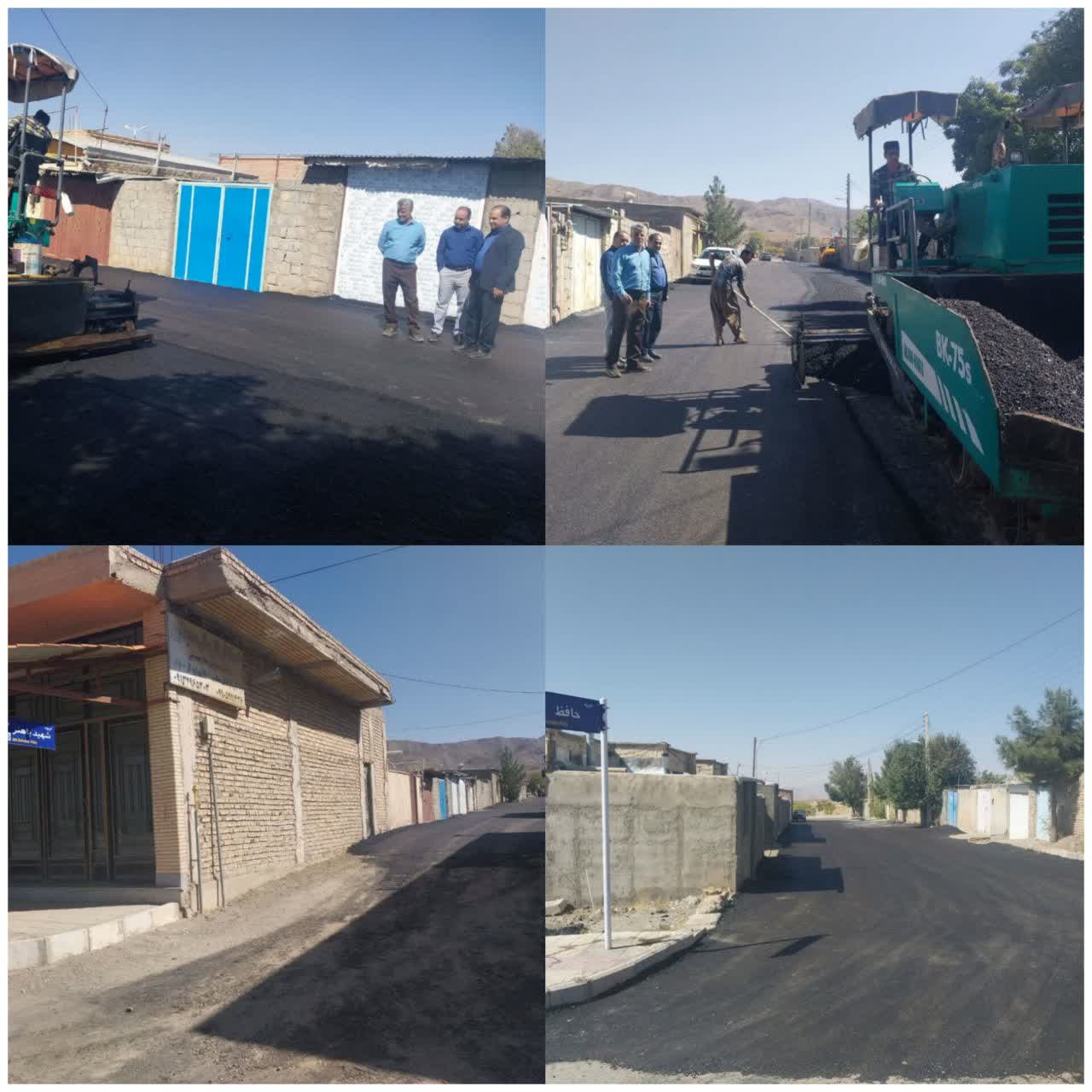 شروع کار آسفالت خیابانهای سطح شهر.